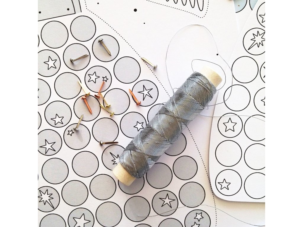 Andělka - vánoční pohyblivá vystřihovánka (zlatá)