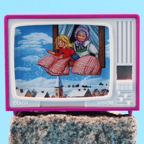 Paní Zima (Perinbaba) - klikací TV (retro hračka)