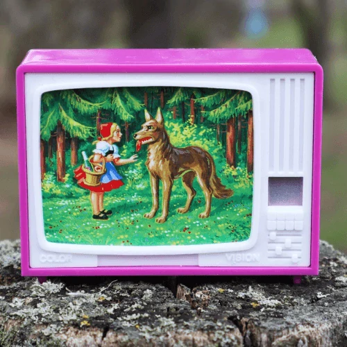 O Červené Karkulce - klikací TV (retro hračka)