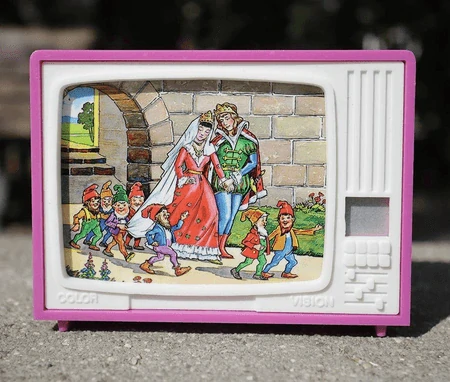 Sněhurka a sedm trpaslíků - klikací TV (retro hračka)