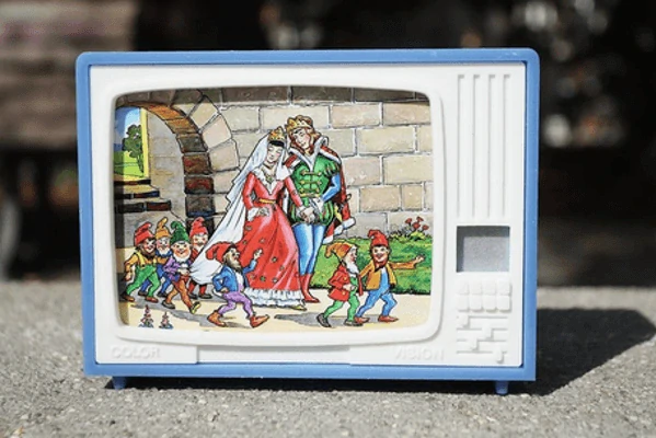 Sněhurka a sedm trpaslíků - klikací TV (retro hračka)