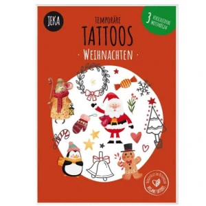Tetování vánoce - 55 tetovaček (Santa Claus, stromeček, sobi, perníčky, sněhulák, atd.)