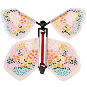 Létající motýl růžový na gumičku