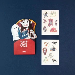 Tetování Halloween - 14 tetovaček Londji (čarodějnice, netopýr, duch, kočka, aj.)