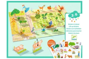 Samolepky farma Djeco - novinka; 3D, opakovatelně použitelné