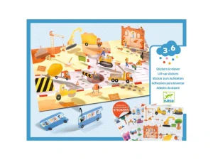  Dj647S - Samolepky auta Djeco - novinka; 3D, opakovatelně použitelné