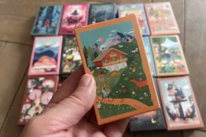 Puzzle do kapsy Chata ve Švýcarsku (99 dílků, 10 x 14 cm) 