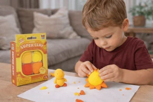 Tiger Tribe Super Clay - Sada 4 plastelín - kuřátko a sluníčko