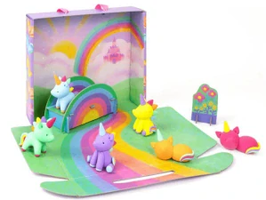 Tiger Tribe Claytopia - plastelina (16 barev), dekorace a scenérie - Svět jednorožců