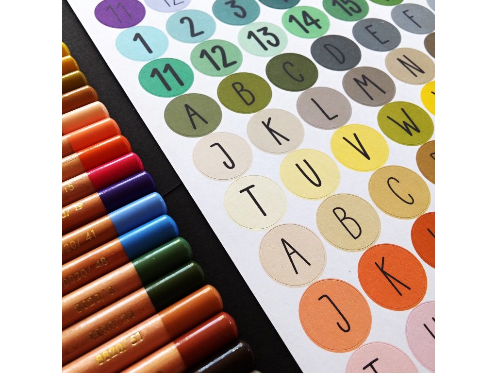 Samolepky Abeceda a číslice (150 ks)