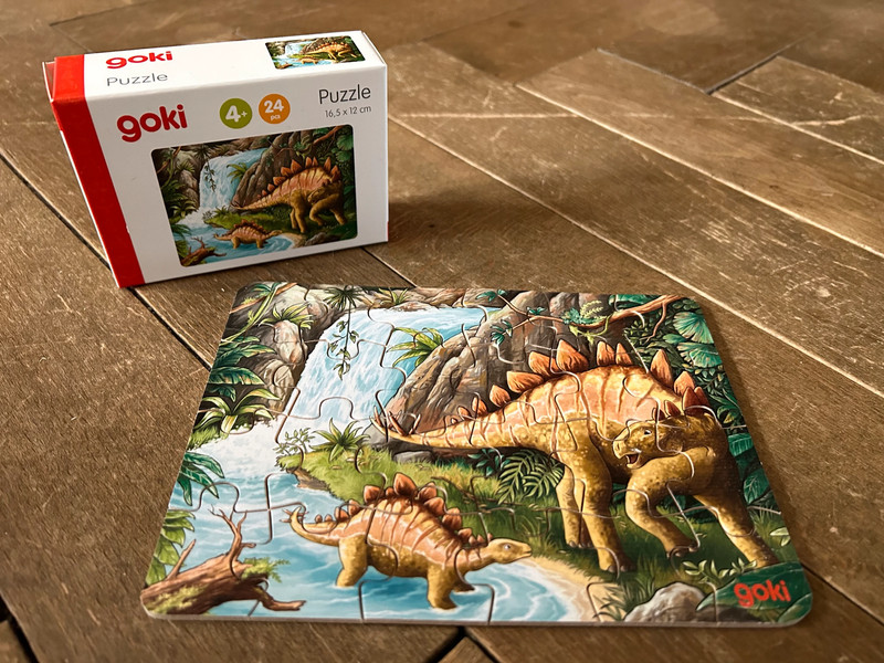 Dřevěné puzzle dinosauři 24 dílků (12 x 16,5 cm)