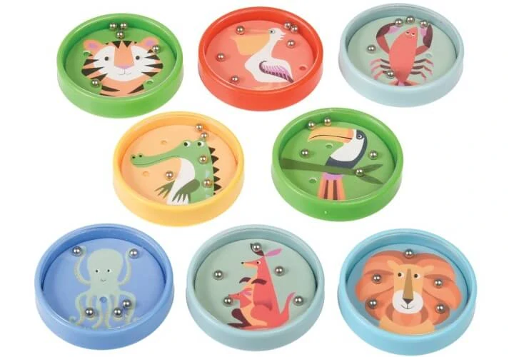 Kuličkový hlavolam zvířátka - průměr 5 cm