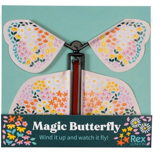 Létající motýl růžový na gumičku