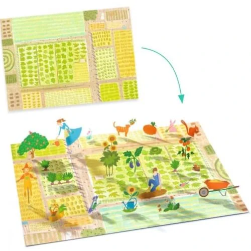 Samolepky farma Djeco - novinka; 3D, opakovatelně použitelné