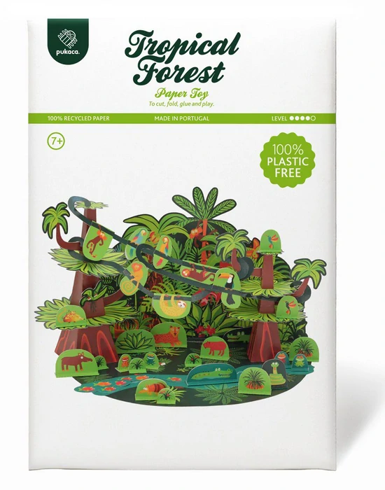 Tropický ostrov (džungle) - vystřihovánka a skládačka