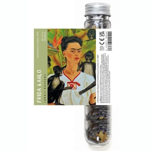 Micro puzzle Autoportrét s opicí Frida Kahlo (Aurorretrato con Monos; 150 dílků, 10 x 15 cm) 