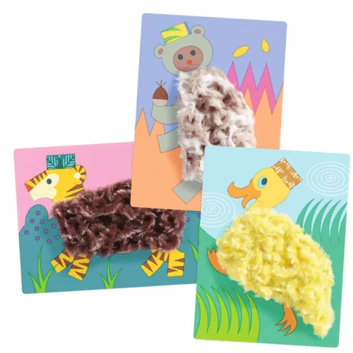 DJECO Kreativní sada Wool & Velcro - Zvířátka s čepicí Djeco
