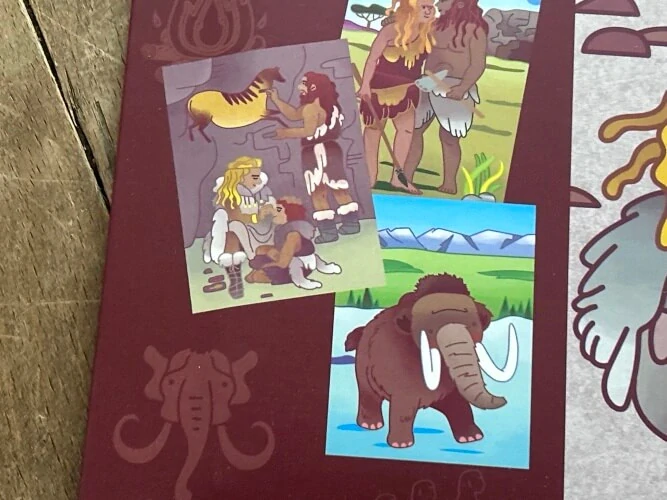 Vyškrabávací obrázky Pravěk 