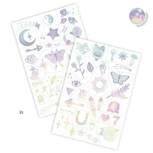 Tetování Duhový svět Djeco (lesklé, duhové)