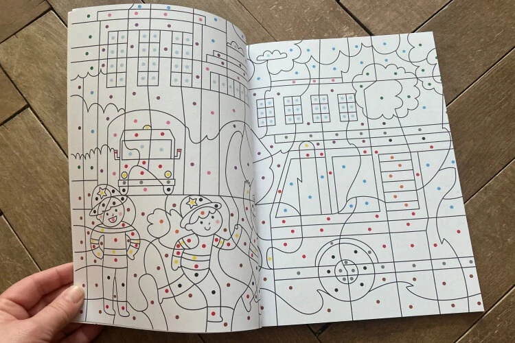 Malování podle čísel Hasiči a dinosauři