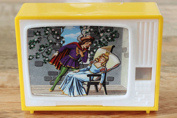 Šípková Růženka - klikací TV (retro hračka)
