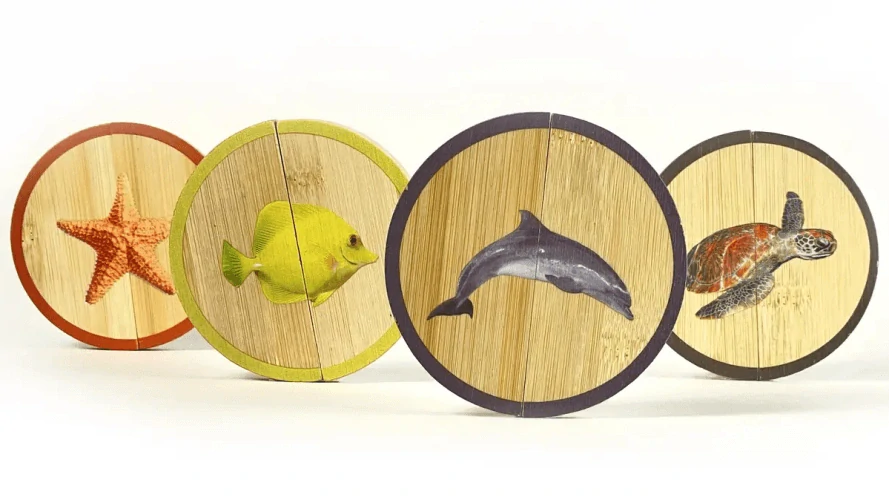 Kruhové puzzle Moře (Montessori)