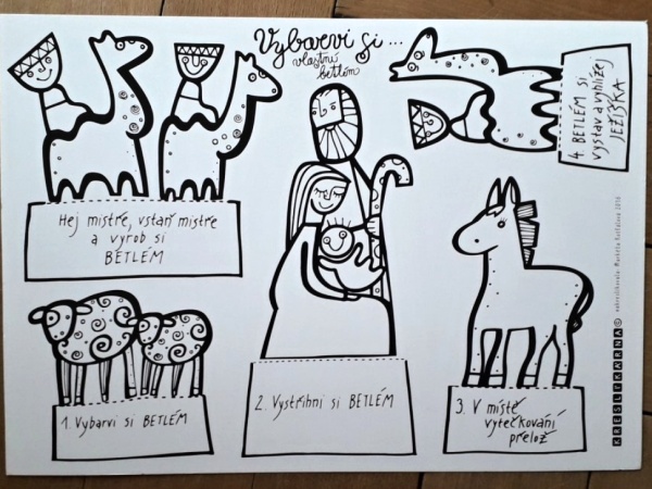 Vybarvi si vlastní betlém (figurky) Kresíkárna