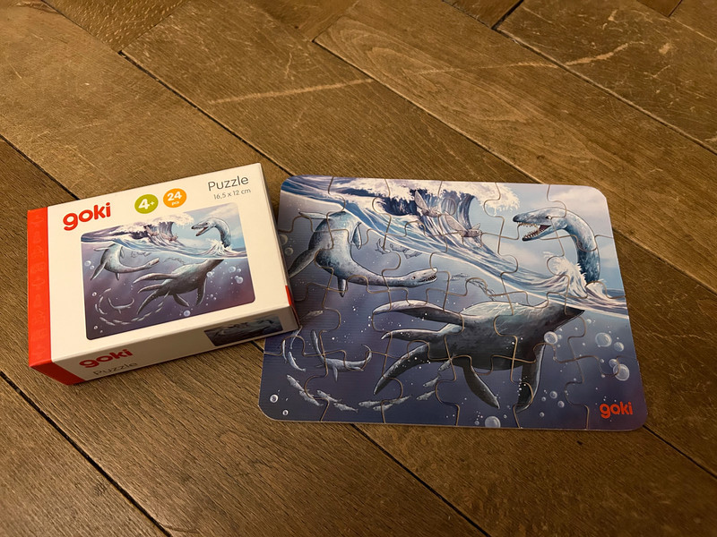 Dřevěné puzzle dinosauři 24 dílků (12 x 16,5 cm)