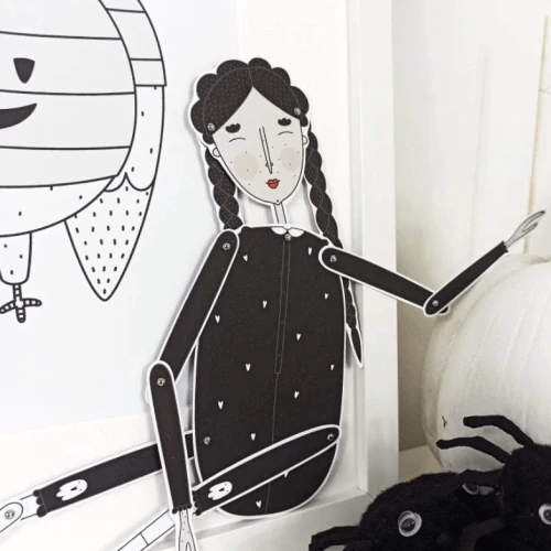 Halloweenská vystřihovánka čarodějka