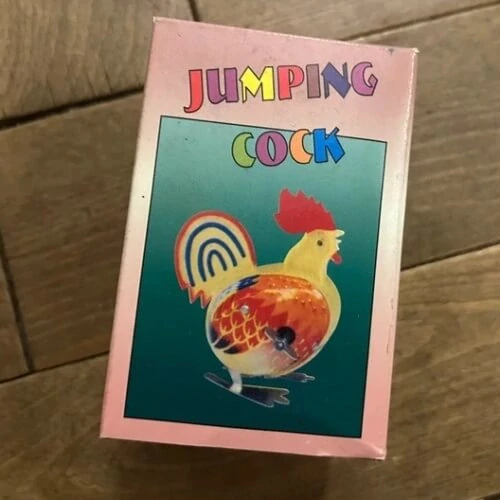 Plechový kohoutek na klíček - s plastovým zobáčkem a ocáskem