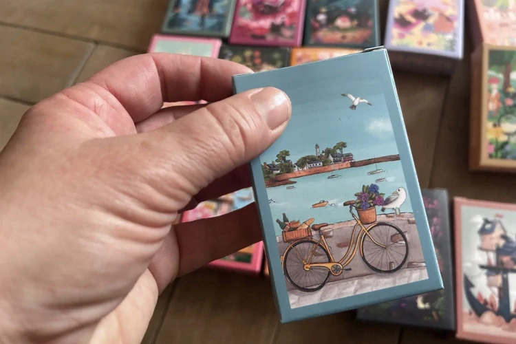 Puzzle do kapsy Návrat z trhu (99 dílků, 10 x 14 cm) 