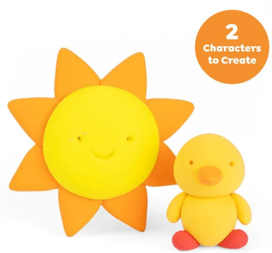 Tiger Tribe Super Clay - Sada 4 plastelín - kuřátko a sluníčko