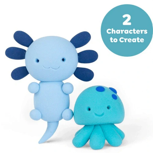 Tiger Tribe Super Clay - Sada 4 plastelín - axolotl a chobotnice