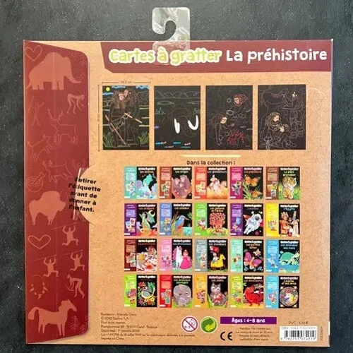 Vyškrabávací obrázky Pravěk 