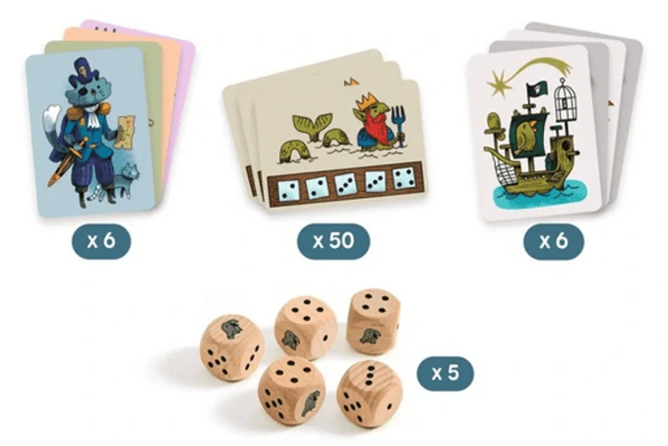 DJECO Stolní kostková hra Piráti 