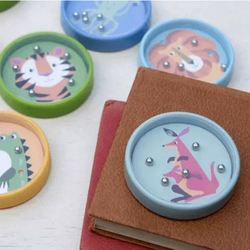 Kuličkový hlavolam zvířátka - průměr 5 cm