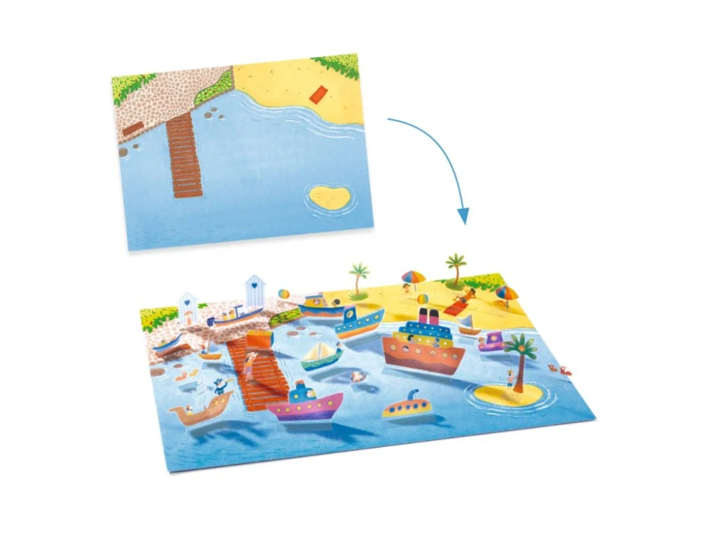   Dj647S - Samolepky auta Djeco - novinka; 3D, opakovatelně použitelné