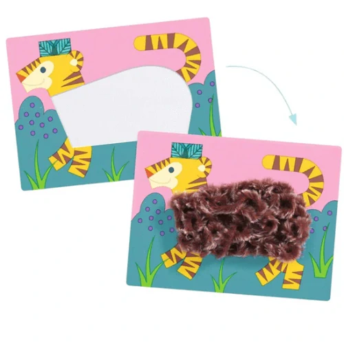 DJECO Kreativní sada Wool & Velcro - Zvířátka s čepicí Djeco