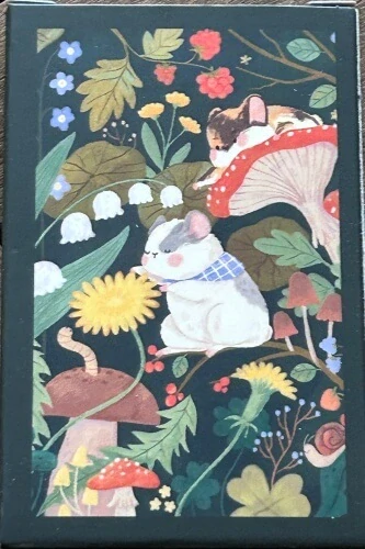 Puzzle do kapsy Myši na jaře (99 dílků, 10 x 14 cm) 