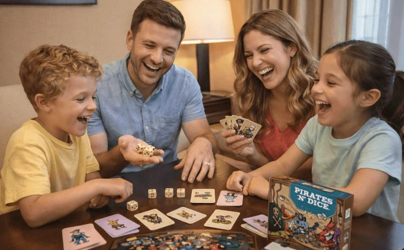 DJECO Stolní kostková hra Piráti 