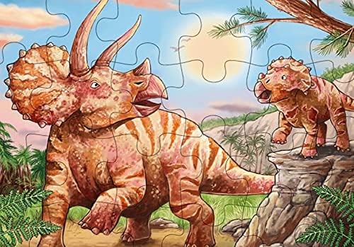 Dřevěné puzzle dinosauři 24 dílků (12 x 16,5 cm)