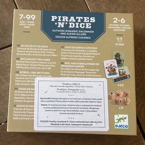 DJECO Stolní kostková hra Piráti 
