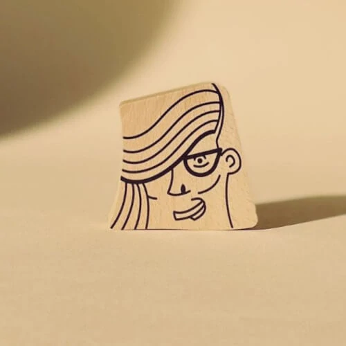 Oboustranné puzzle obličeje (28 dílků) Bajo