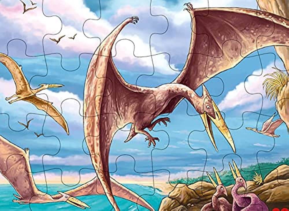 Dřevěné puzzle dinosauři 24 dílků (12 x 16,5 cm)