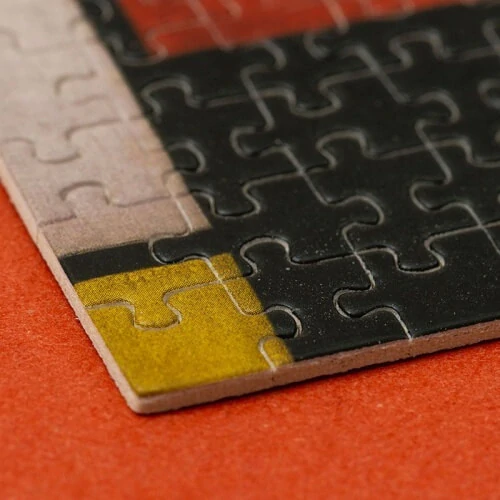 Puzzle Kompozice 150 dílků s lupou (Piet Mondrian)