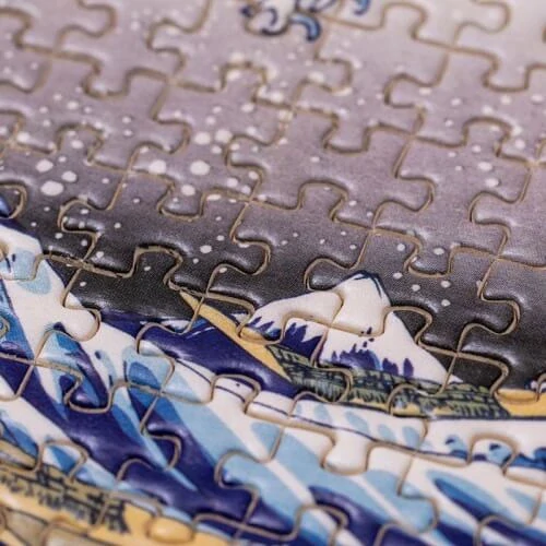 Puzzle Velká vlna 150 dílků s lupou (Kacušika Hokusai)