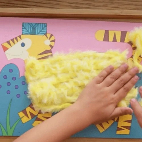 DJECO Kreativní sada Wool & Velcro - Zvířátka s čepicí Djeco