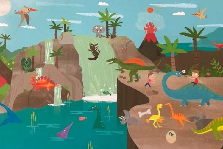 Dinosauří svět - magnetická hra Tiger Tribe