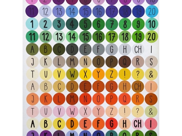 Samolepky Abeceda a číslice (150 ks)