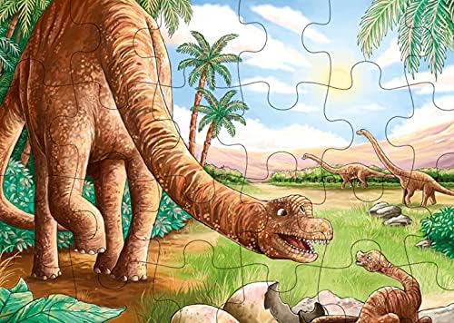 Dřevěné puzzle dinosauři 24 dílků (12 x 16,5 cm)